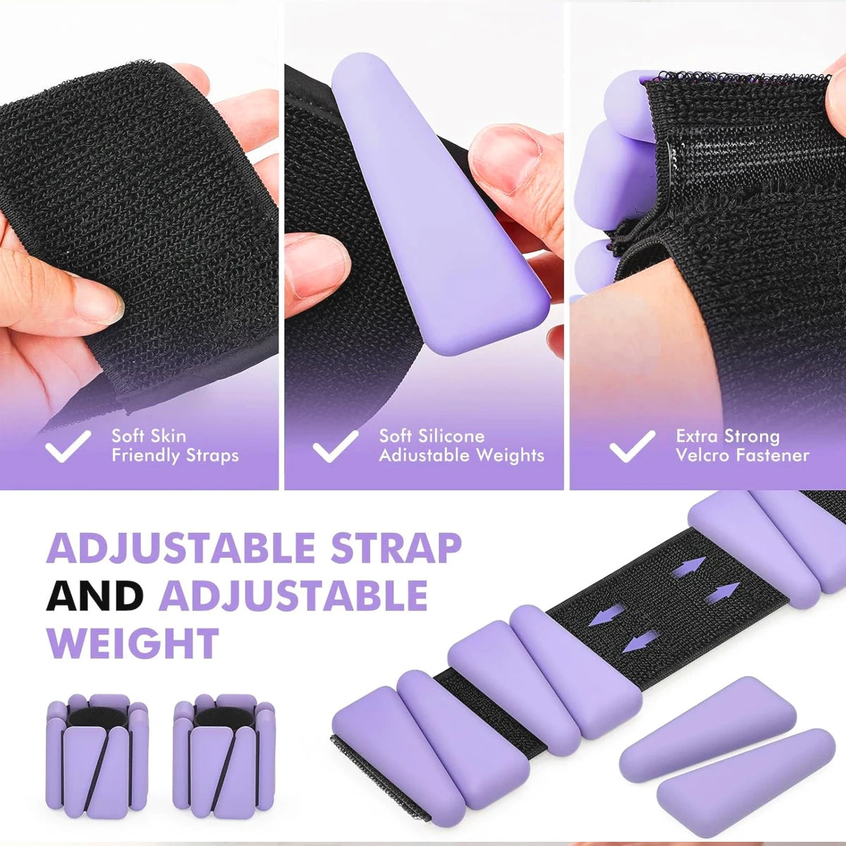 Tobilleras y Muñequeras Lastradas Ajustables